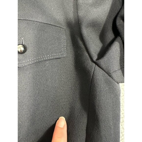 Vintage Loft Blazer Womens 8 Blue Military Nautical‎ Y2K Career - Picture 13 of 16